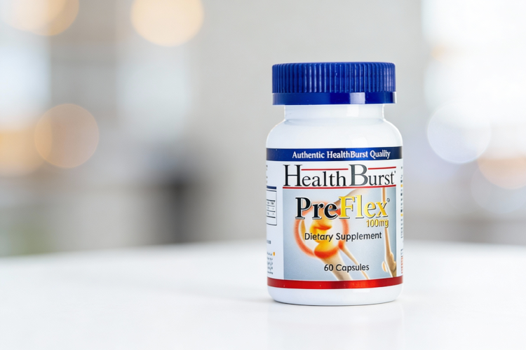 کپسول پریفلکس در دست برای سلامت مفاصل و کاهش درد